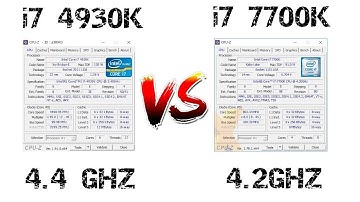 i7 4930K VS i7 7700K Cinebench R20 & CPU Z