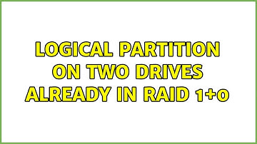 Logical Partition on Two Drives Already in RAID 1+0 (3 Solutions!!)