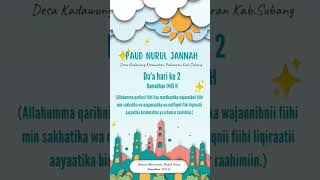 Doa Hari Kedua Bulan Ramadhan