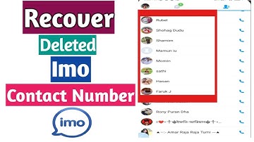 How To Recover Deleted Imo Contact Number | Recover Deleted Imo Contacts