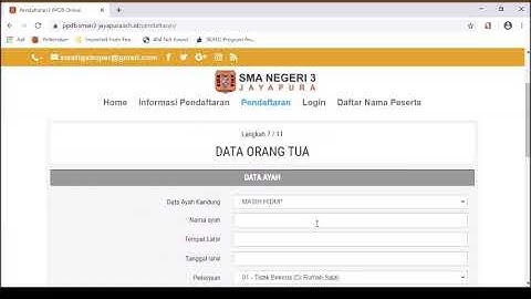 Cara Mengisi Formulir PPDB SMA Buper Tahun 2020