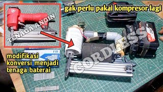 modifikasi conversi air nailer menjadi cordless 20v