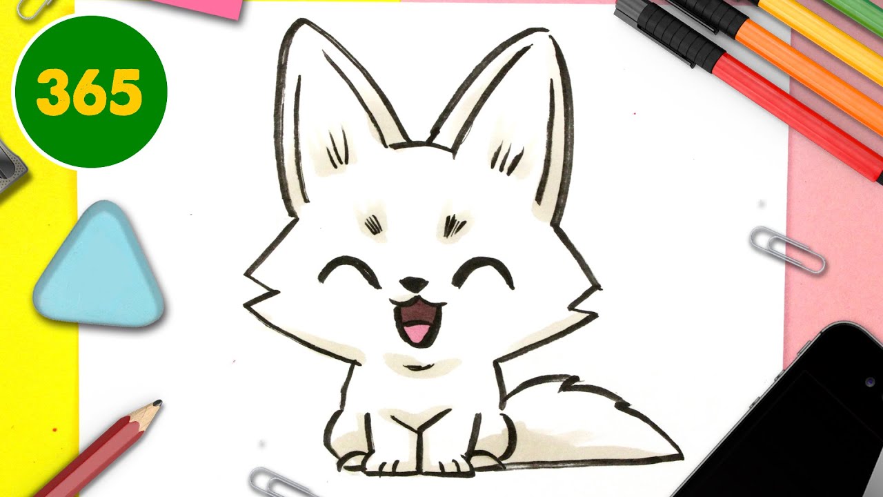 COMO DESENHAR UMA RAPOSA FOFA FÁCIL 🦊 