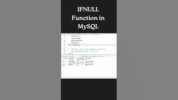 IFNULL Function in MySQL | Control Flow Functions in MySQL | #mysql_workbench #mysql #viral #trend
