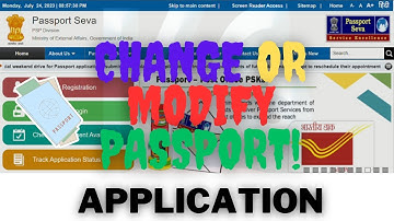 How to modify saved data in passport seva website | How to change or modify passport application