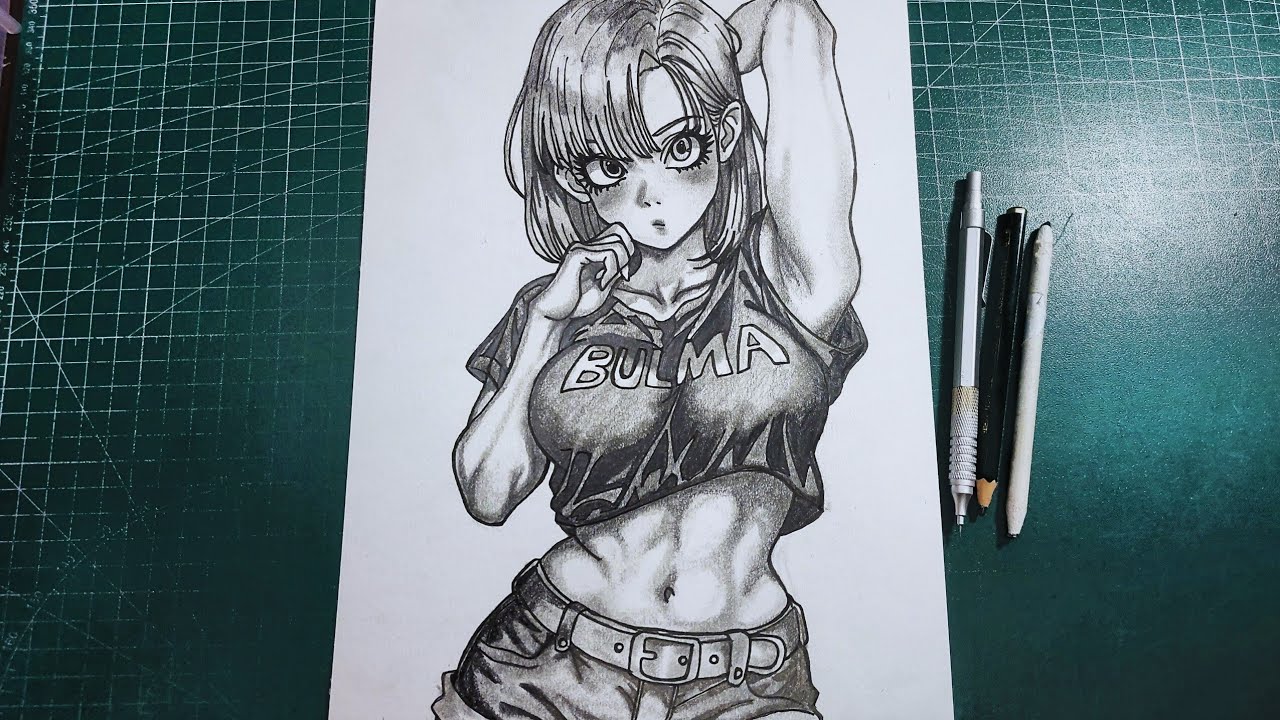 How to draw Bulma | Dragon Ball | Anime drawing step by step - YouTube