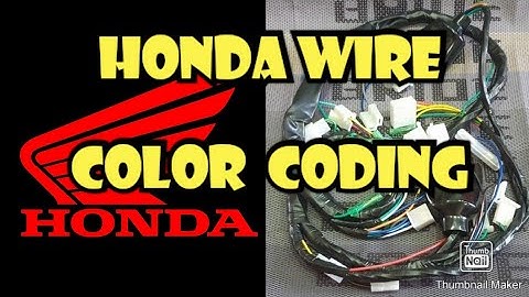 HONDA WIRE COLOR CODING