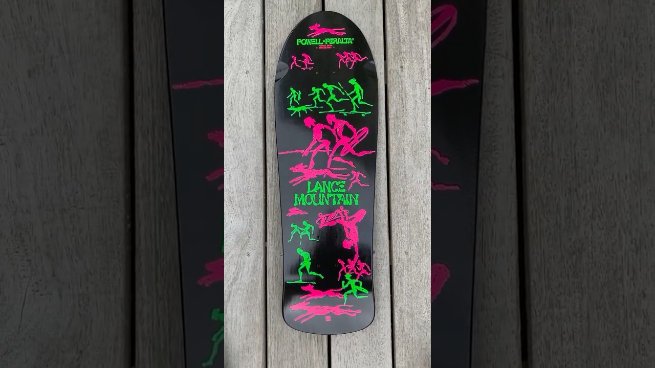 Skateboard Powell Peralta Lance Mountain - Serie 14 - Bones Brigade Blacklight