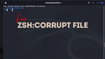 How to Fix a Corrupt zsh_history File in Kali Linux 2024.3 | | free course for beginners
