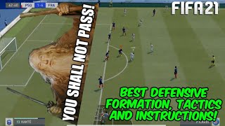 FIFA 21 - BEST DEFENSIVE Formation, Tactics and Instructions