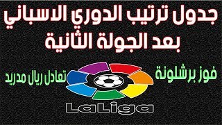 ترتيب الدوري الاسباني اليوم بعد انتهاء الجولة الثانية موسم 2019 /2020