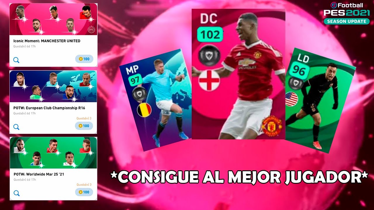 HAZLO YA.!!! TRUCO para RASHFORD *102* ICONIC MOMENT MANCHESTER UNITED PES 2021 & PES MOBILE