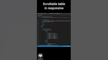 Scrollable and Fixed column in table | #insimplestway