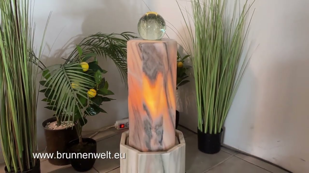 Marmor Lichtbrunnen Okto 75 cm