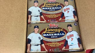 2011 TOPPS LINEAGE CASE BREAK!  3 HITS PER BOX!