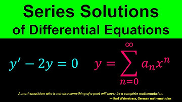Power Series Solutions to Differential Equations - Series Method for Solving Differential Equations