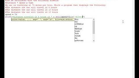 Python #4- Distance Travel