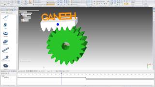 Celebrity Rack and Pinion Gear Animation in Solid Edge Profile