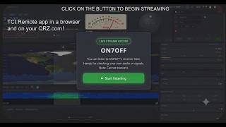 The TCI Remote app v3.5 on the web (browser version) & automated livestreaming on your QRZ page!