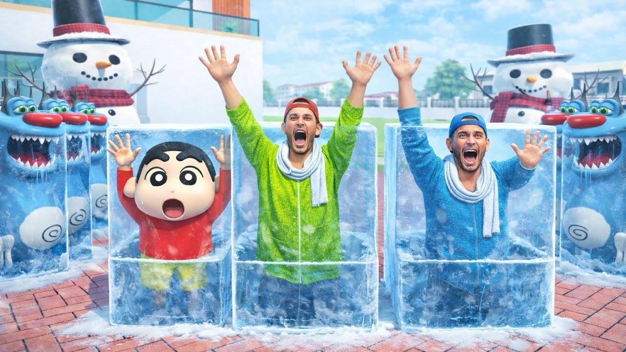 Shinchan & Jack Trapped in Ice 😱 | Indian Theft Auto Simulator