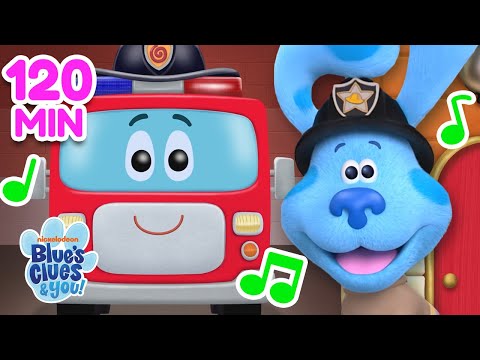 Blue Skidoos to a Fire Station! 🚒 Sing-Alongs & Games | 2+ Hours | Blue's Clues & You!