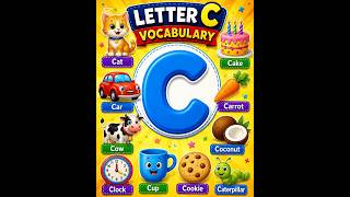 Learn Letter C Phonics Sound | Hard C Vocabulary Words for Children