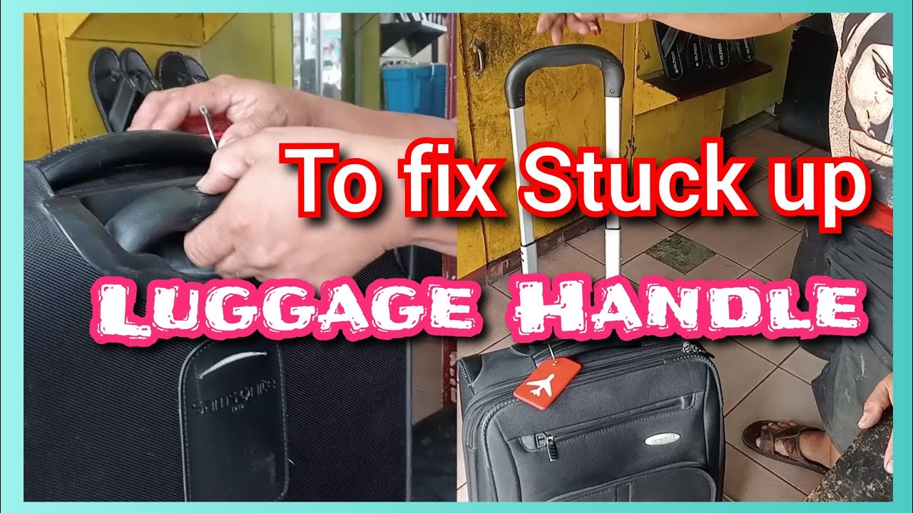 How to Fix Stuck up Luggage Handle.. watch this 😊 YouTube