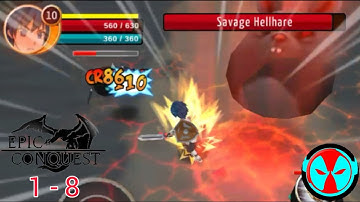 Epic Conquest | Gameplay Walkthrough | Level 1-8 | With Cutscene