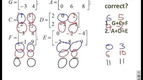 Matrices 3 - addition and subtraction