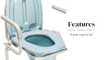 Medical Capacity Heavy Duty Bedside Commode Chair with Drop-Arm