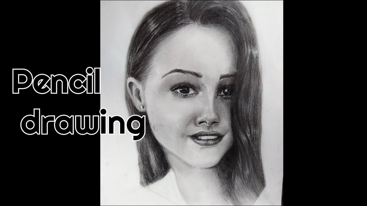 Realistic portrait drawing Pencil drawing. YouTube