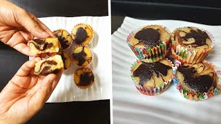 Marble Cupcakes Recipe | Zebra Cupcake Without Oven | Marble Muffins | Recipe 40
