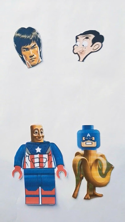 Minecraft captain America 🤣 Tung tung sahur ♥️ #minecraft #captainamerica #mrbean #artandcraft