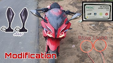 Pulsar RS 200 Modification. Installation- Ring light, Simtac- hazard, led Mirror