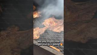 Me And Pops Getting Down On The Grill
