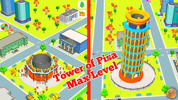 Idle Construction 3D Tower of Pisa MAX LEVEL EVOLUTION!