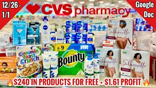CVS Free \& Cheap Coupon Deals \& Haul | 12\/26 - 1\/1| $240 IN PRODUCTS FOR FREE + $1.61 MONEY MAKER 🔥