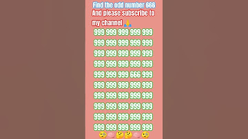 Find the odd number 666 and subscribe my channel 🙏🥺🙏 #trending #quiz #viralvideo @quiz_tester_01