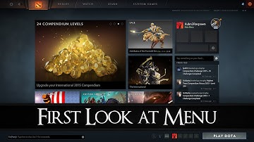 Dota 2 Reborn First Look at Menu