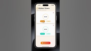 🎯 SwiftUI Kitchen Timer App UI 🍝