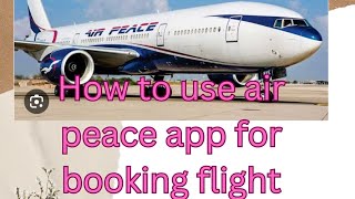 How to use air peace app for booking flight #youtuber #airpeace #viral #travel screenshot 1