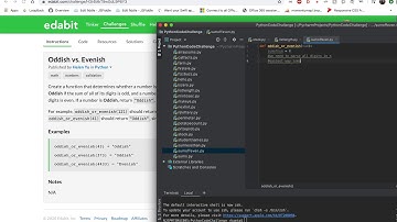 Python edabit Challenge : Oddish vs. Evenish