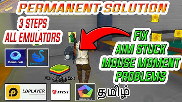 TOP 3 STEPS / FIX AIM STUCK & MOUSE MOMENTS PROBLEMS / TGP StuDio🤟 / தமிழ்