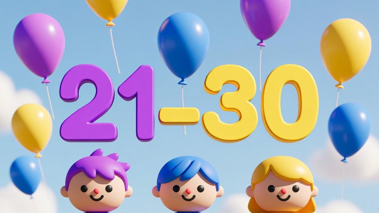 Number Song 21 to 30 | Learn Numbers for Kids | Counting 21–30 🎵