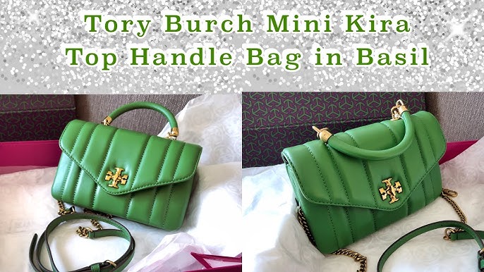 Tory Burch- Small Kira Chevron Convertible Shoulder Bag (Basil