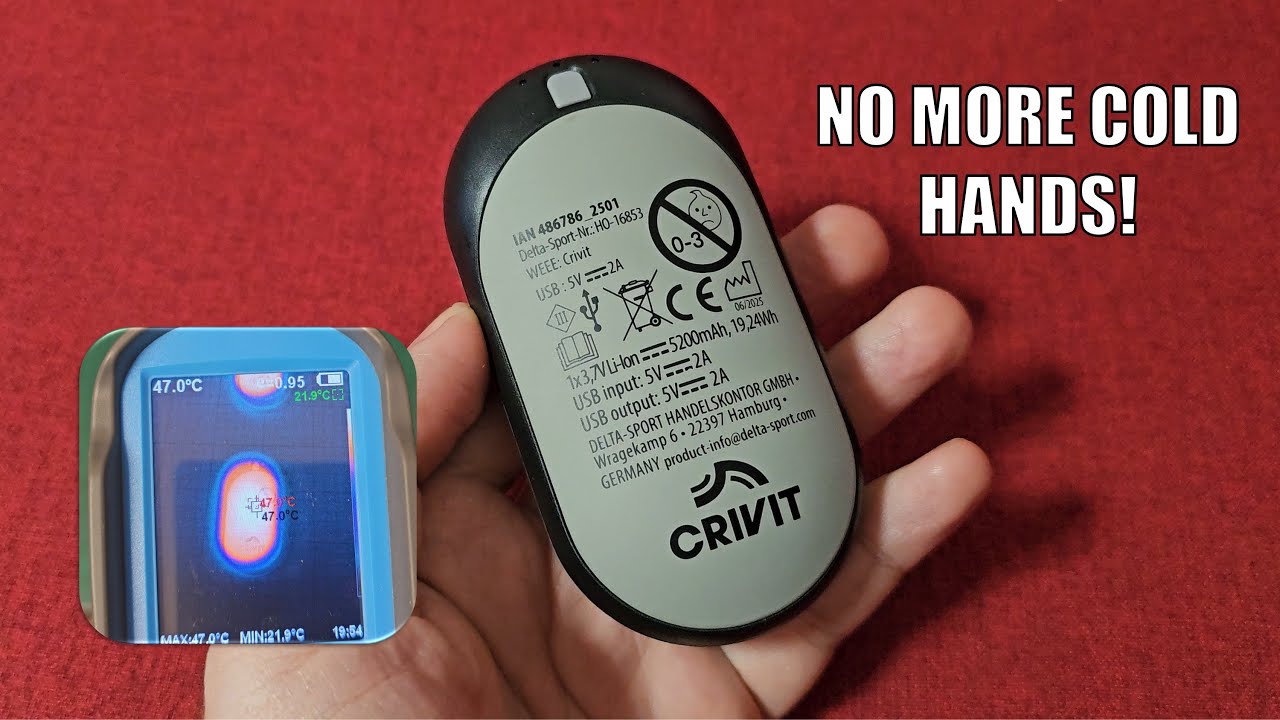Аккумуляторная грелка для рук CRIVIT (продается в Lidl или Kaufland) — распаковка, тестирование и...