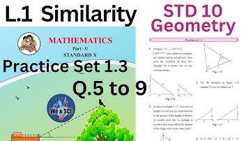 Practice Set 1.3 | Q.5 to 9 | L.1 Similarity | Class 10th Geometry