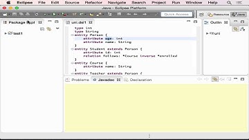 SWC Entity-Relation mini-example in xtext, parser