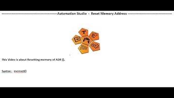 Automation studio B&R PLC programming PART 7 - Address Set/Change of Memory Location