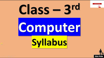 class 3 computer syllabus | 3rd class computer syllabus | kids pride